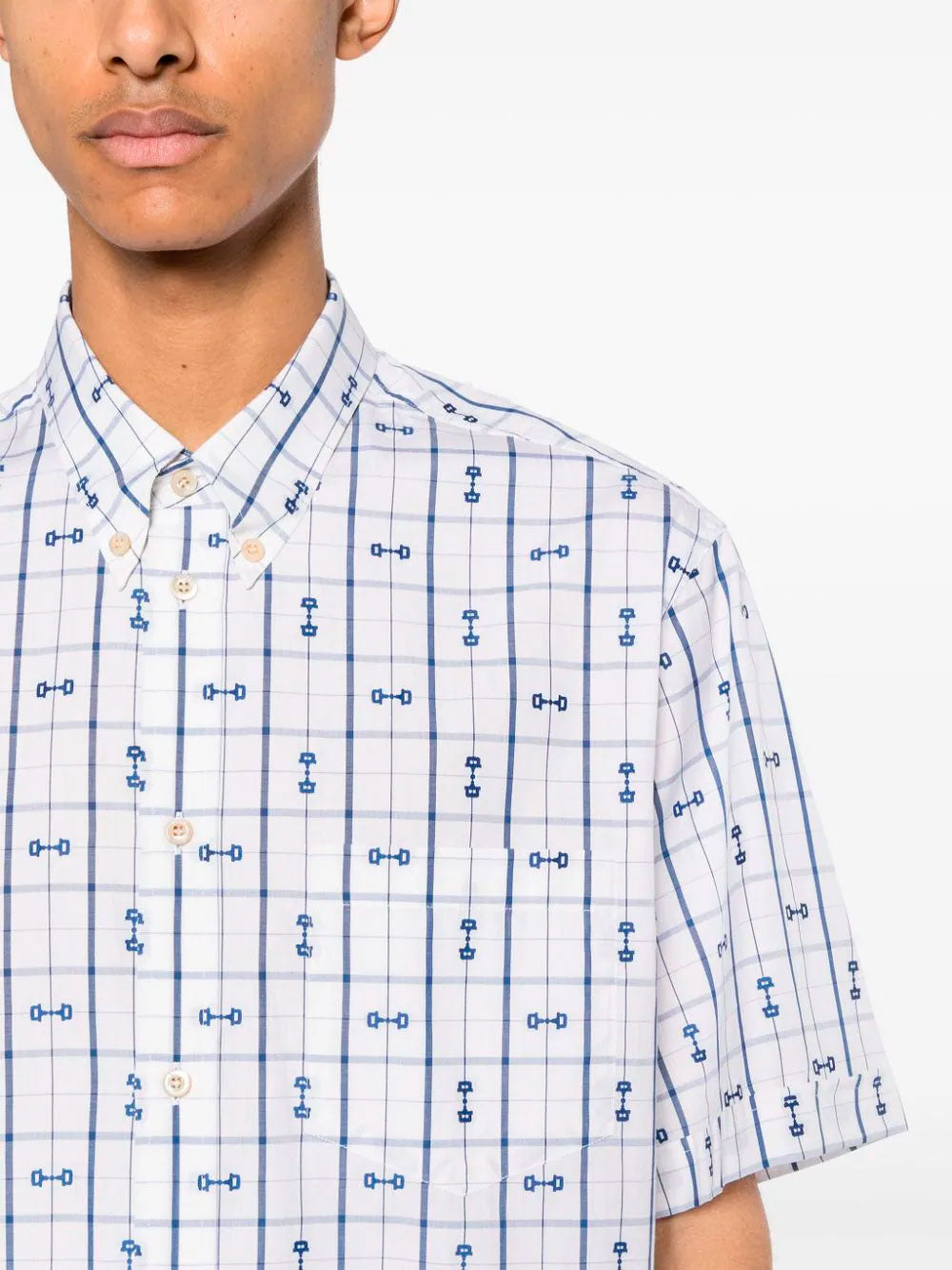 Horsebit-print shirt