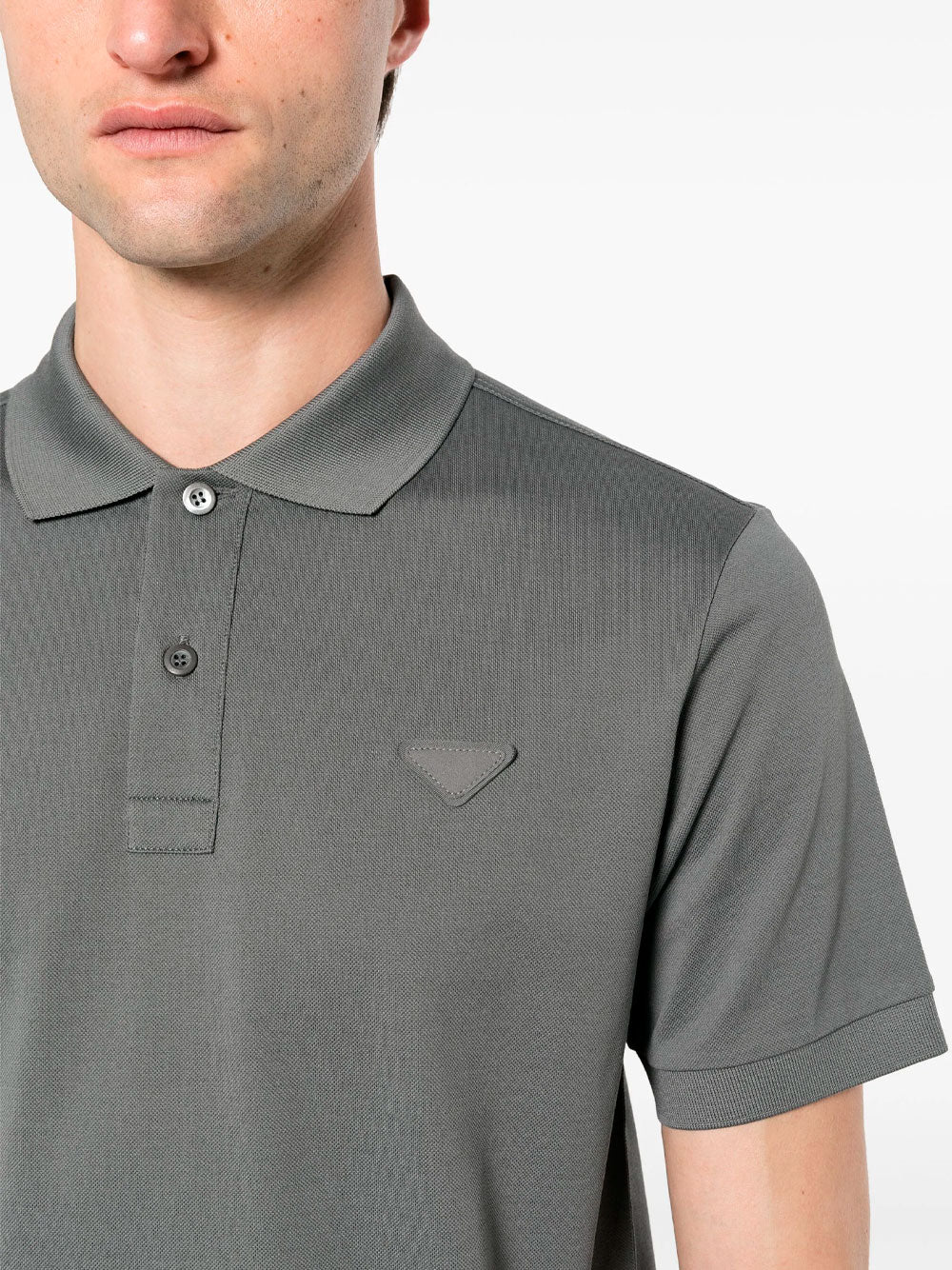 Triangle-logo polo shirt