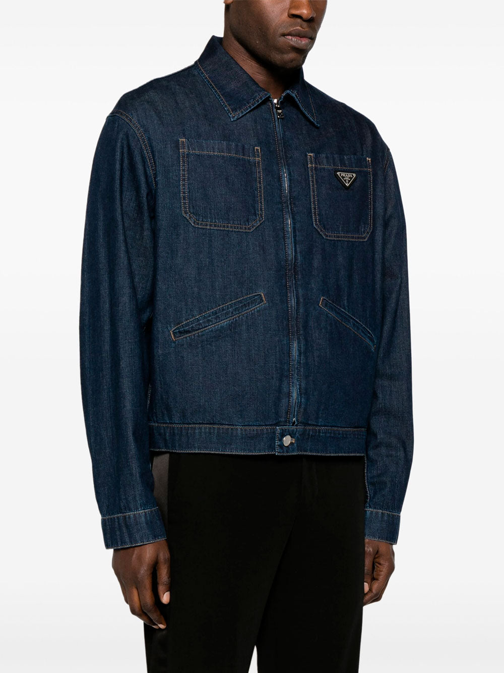 Logo-appliqué denim jacket