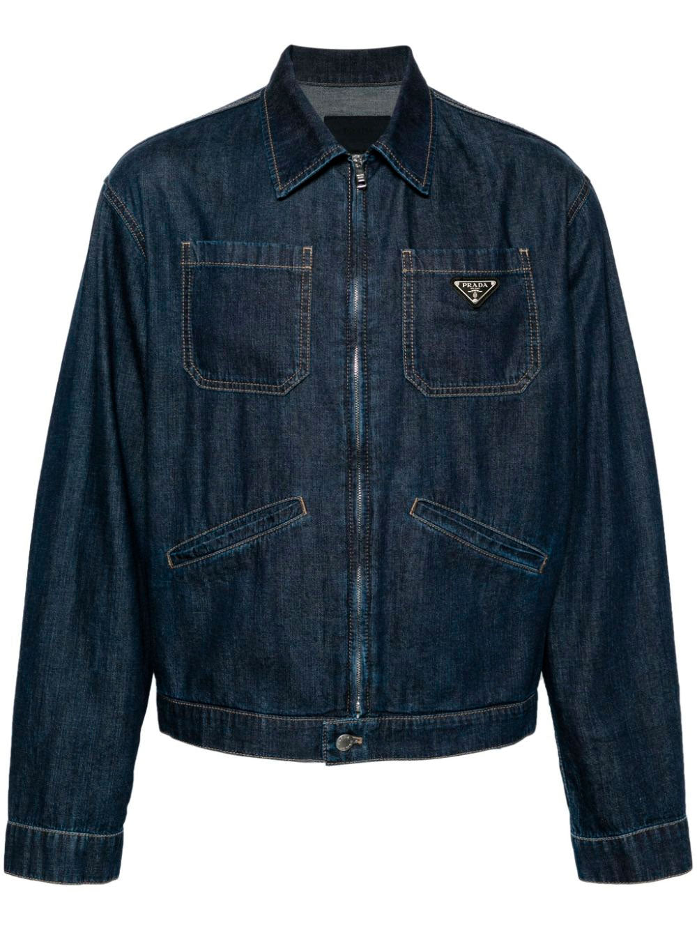 Logo-appliqué denim jacket