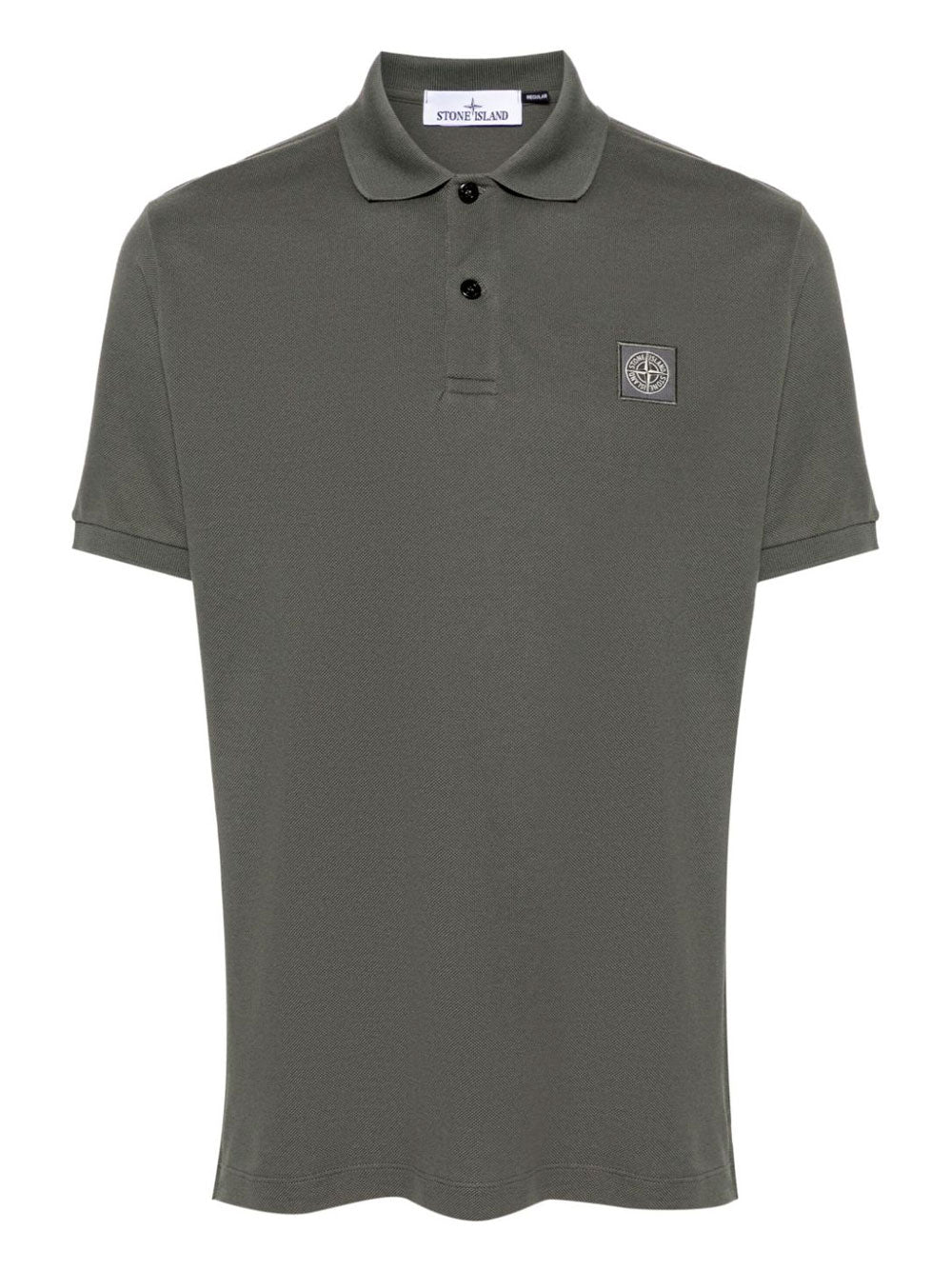 Compass-patch polo shirt