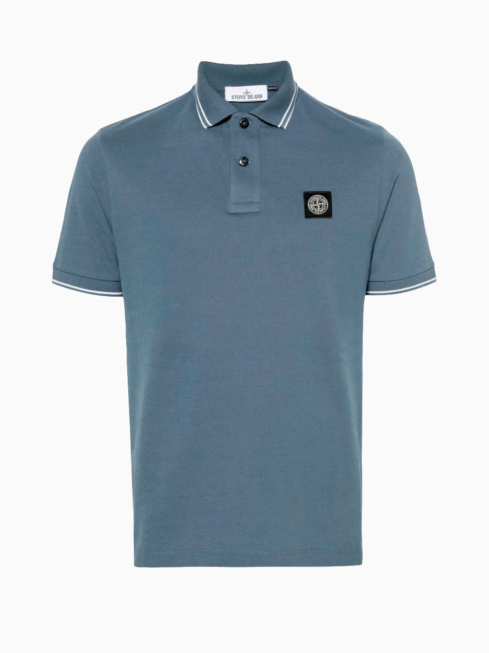 Compass-patch polo shirt