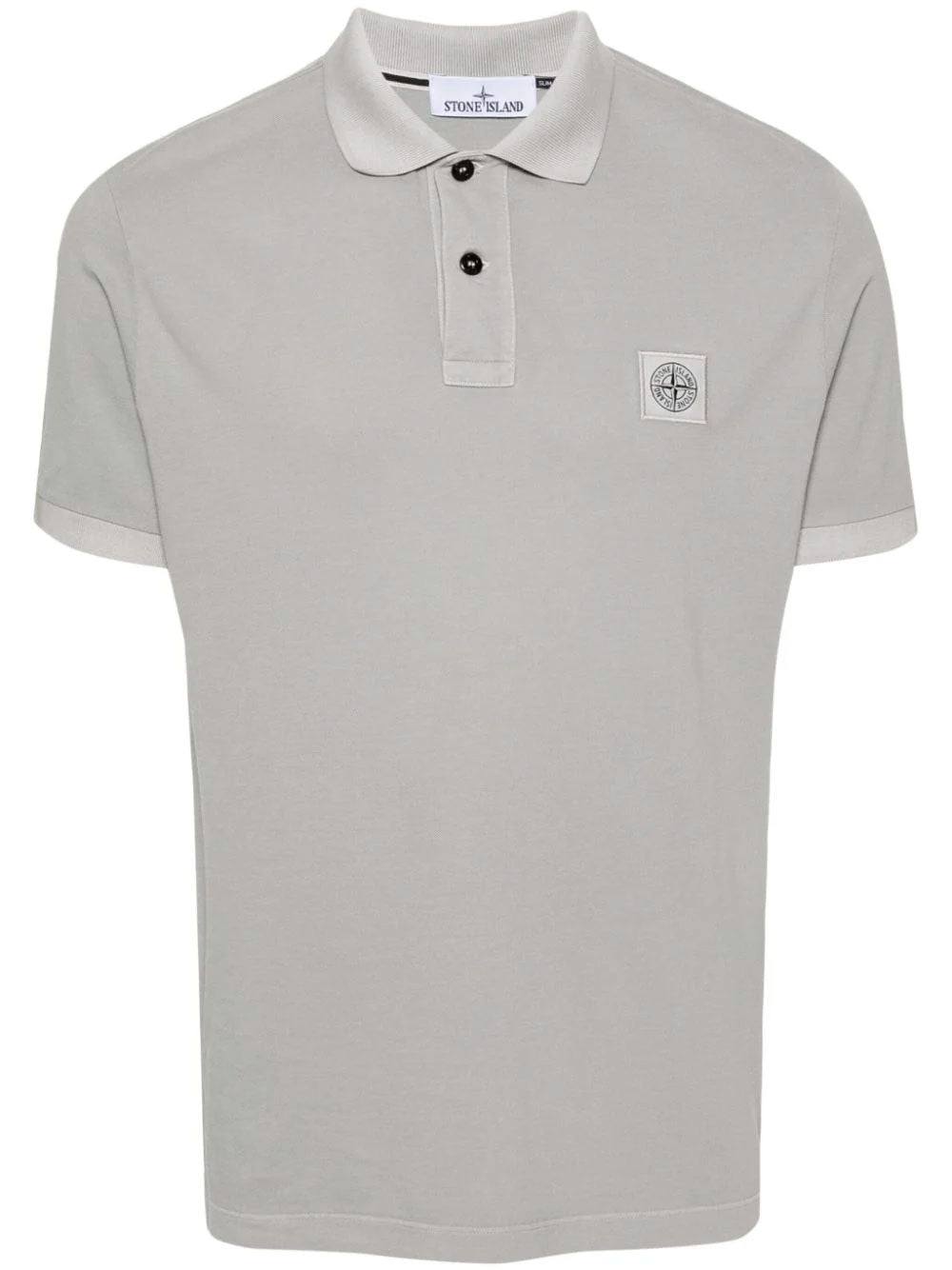 Compass-patch polo shirt