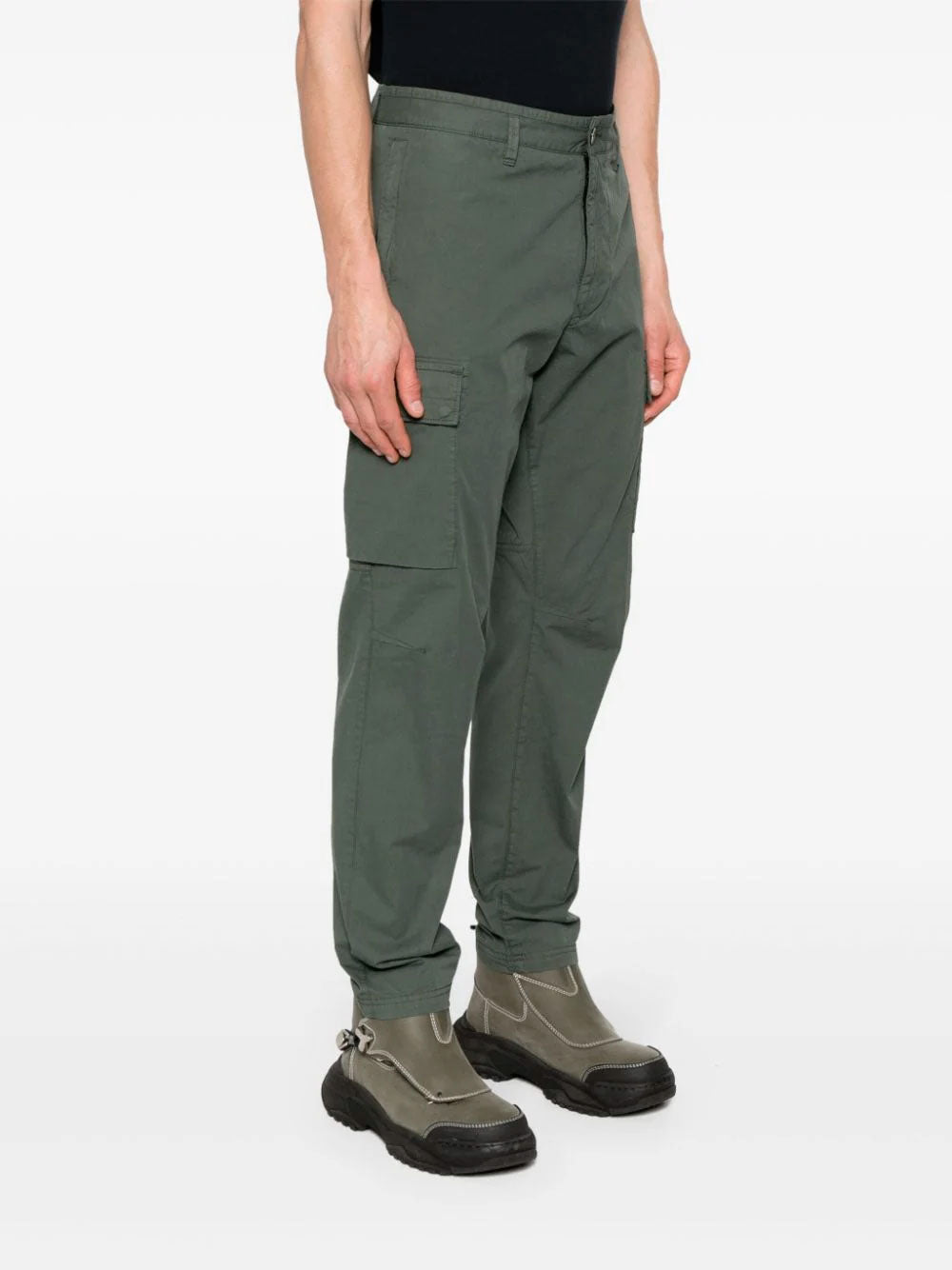 Compass-patch cargo trousers