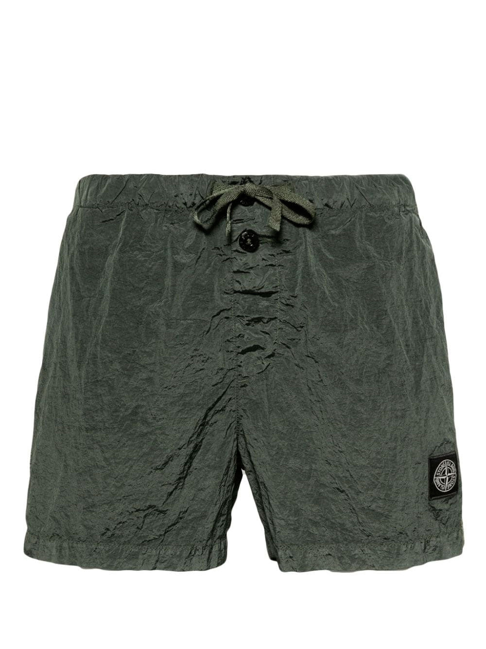 Compass-patch swim shorts