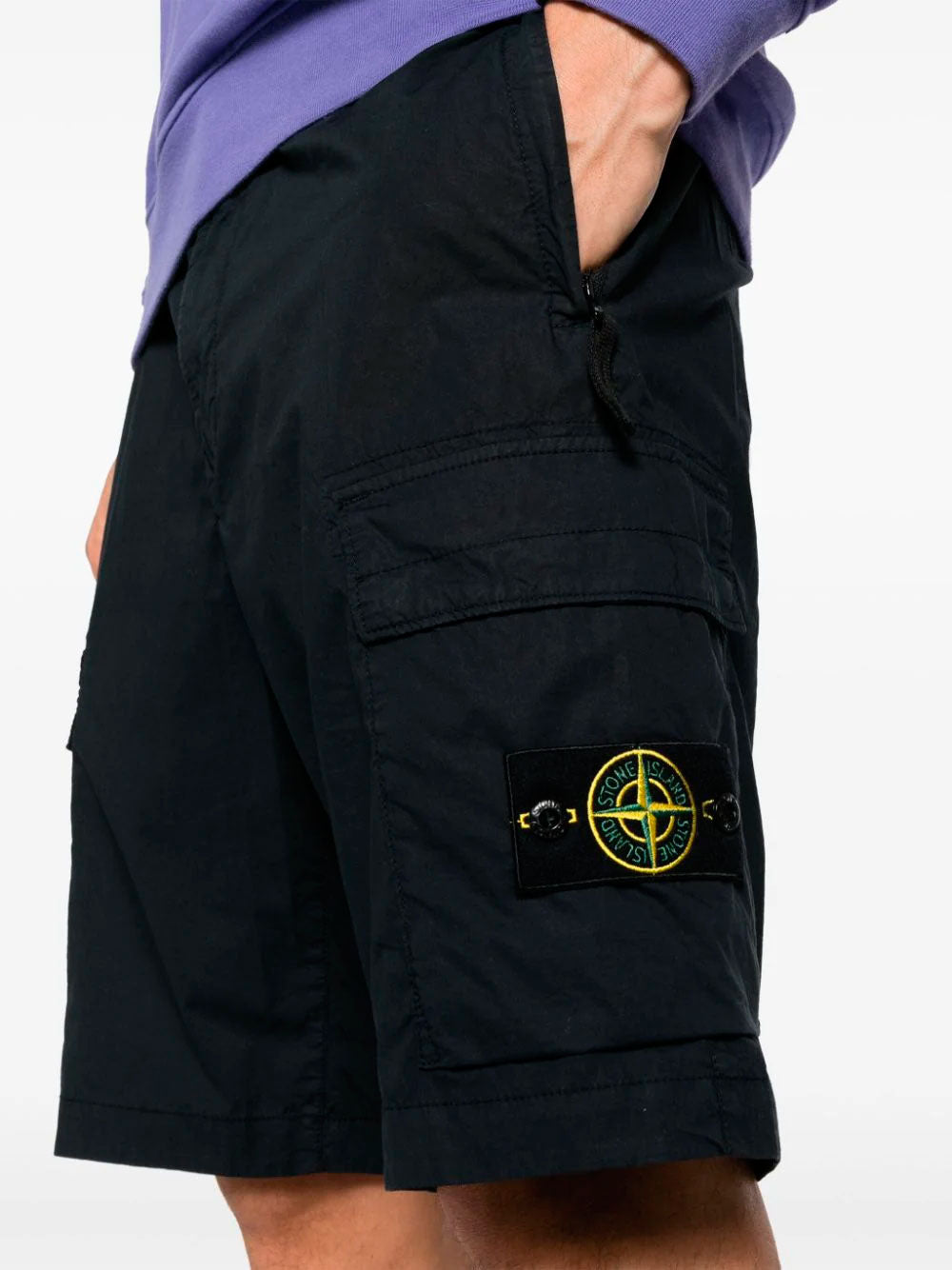 Compass-badge bermuda shorts