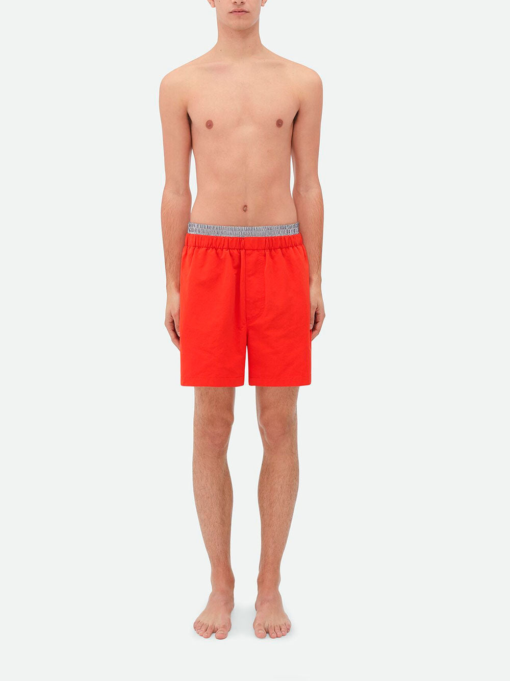 Contrasting piping swim shorts