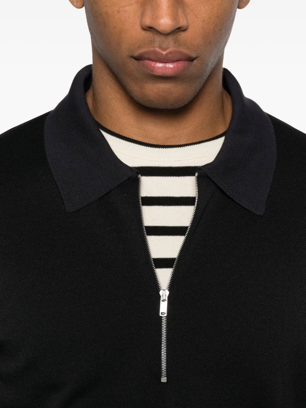 Half-zip polo shirt
