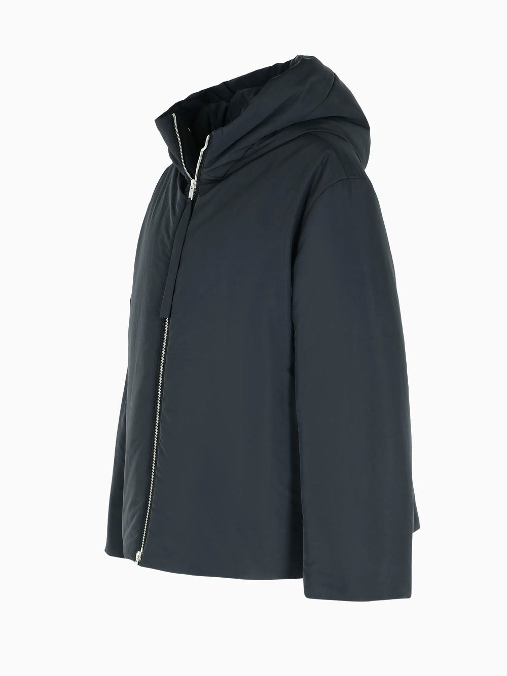Fixed-hood puffer jacket