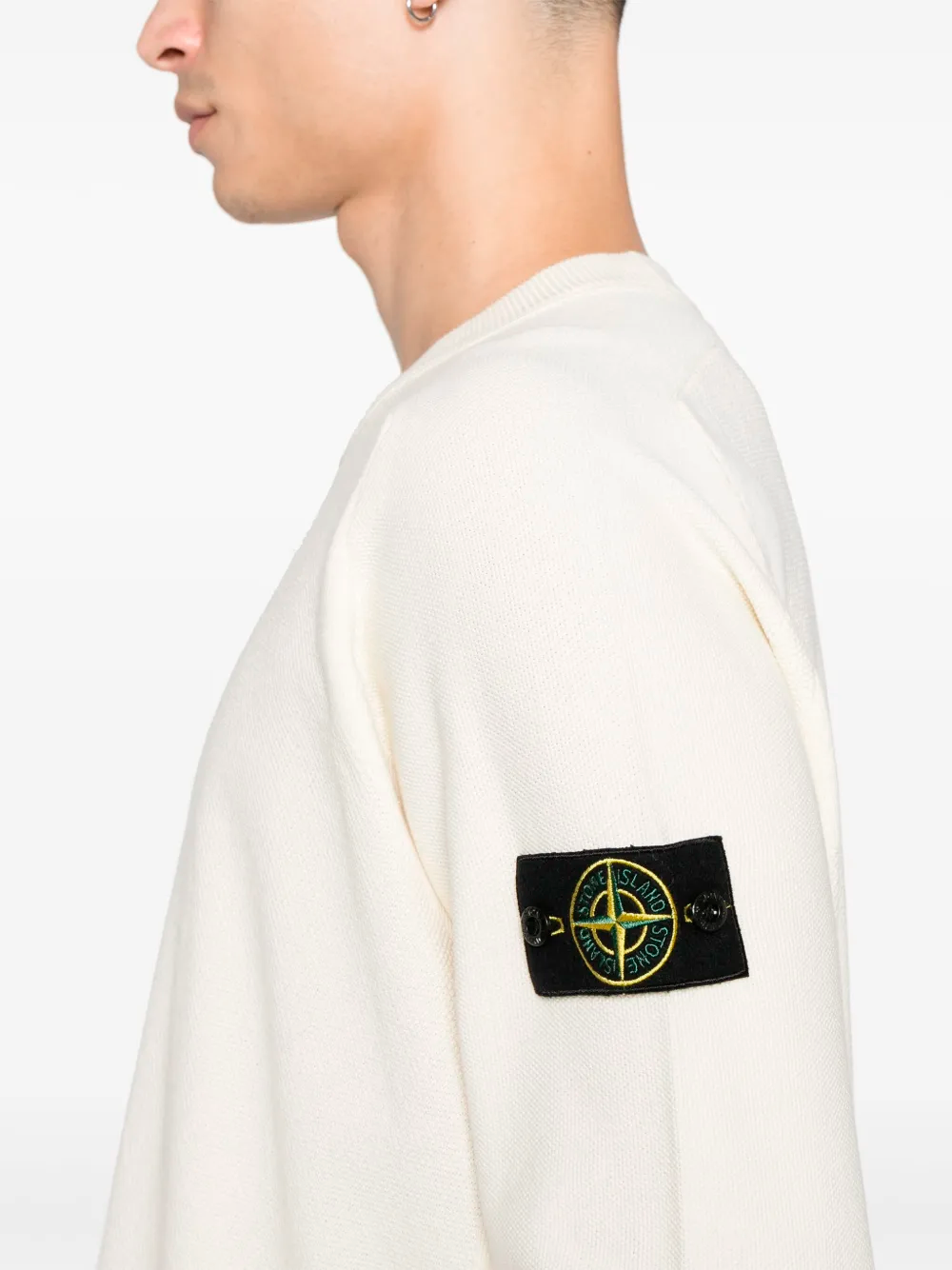 Compass-badge sweater