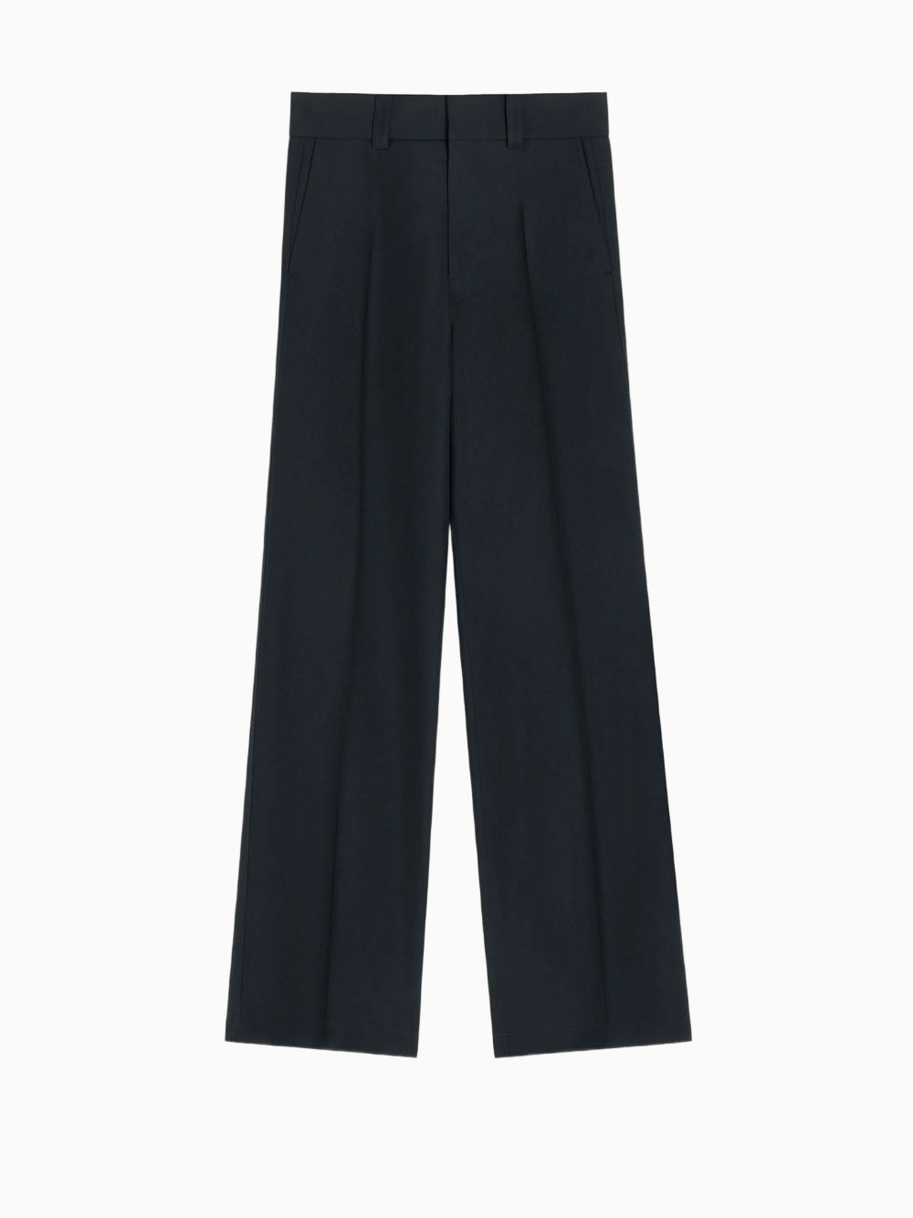 Pleated straight trousers