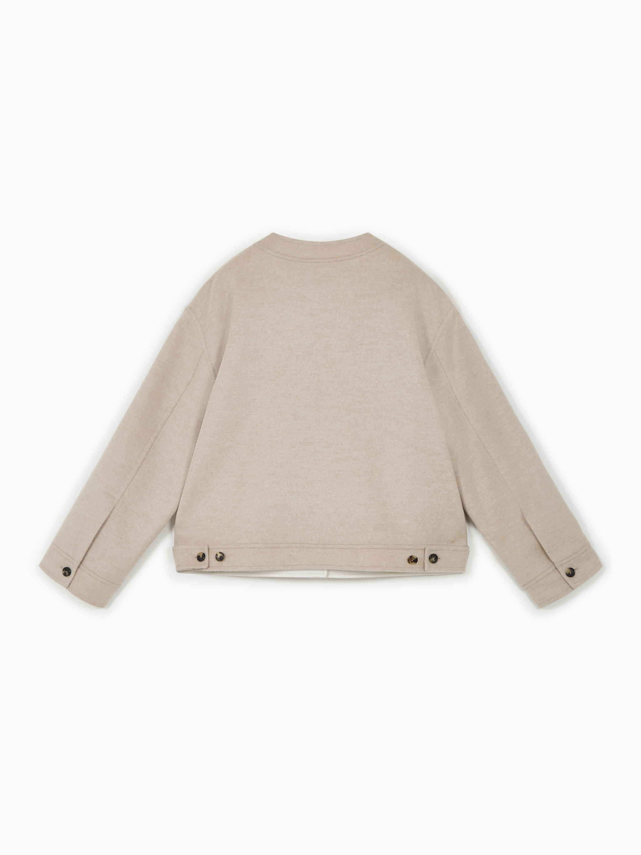 Leather-detail cardigan