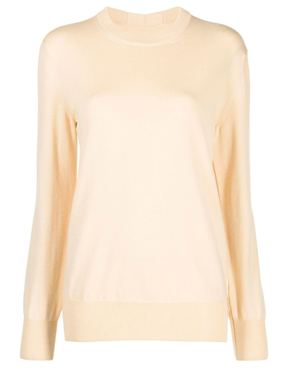 Box-neck wool jumper