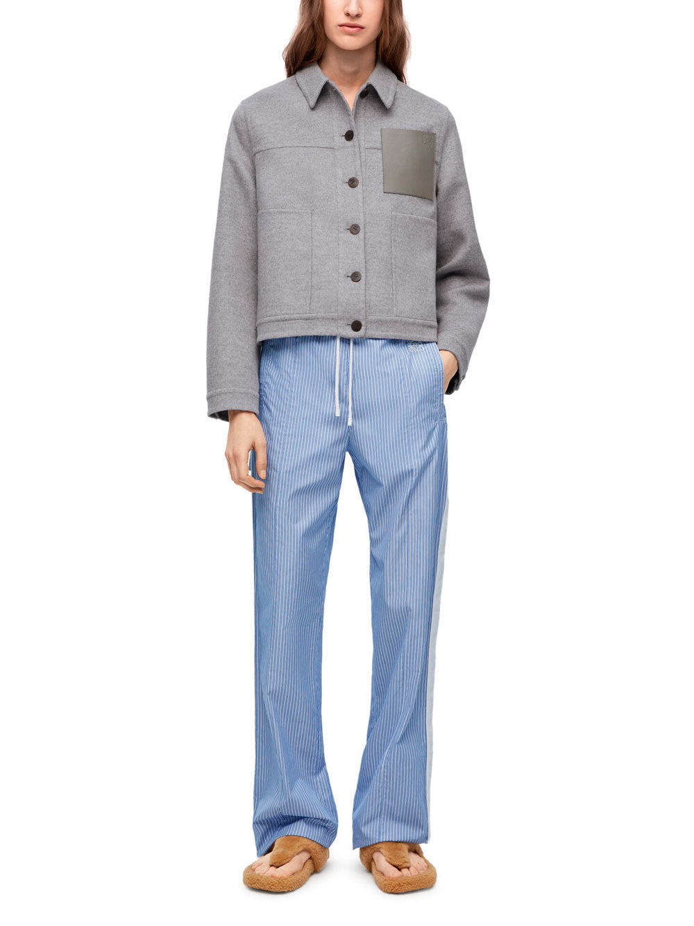 Workwear jacket in wool and cashmere