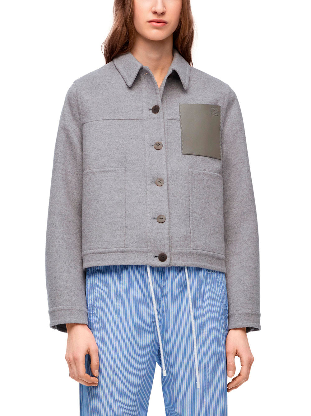 Workwear jacket in wool and cashmere