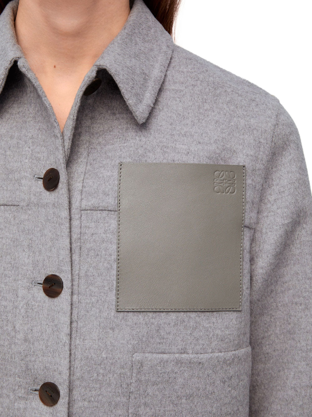 Workwear jacket in wool and cashmere