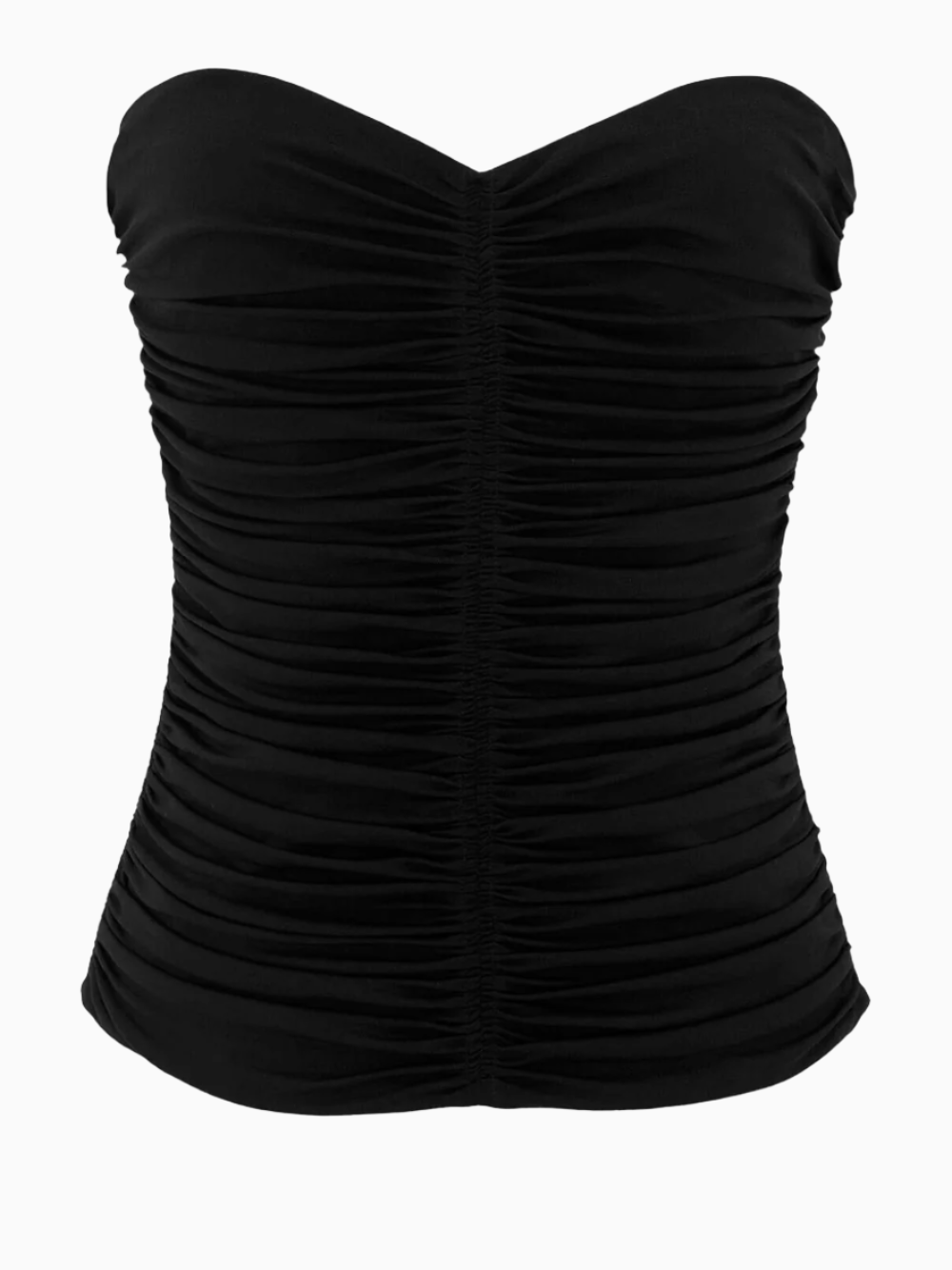 Ruched strapless top