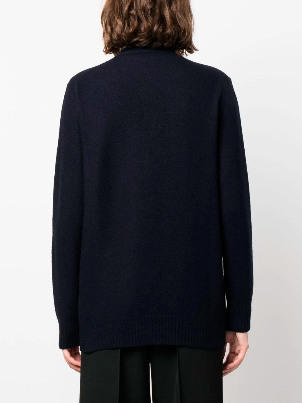 V-neck wool cardigan