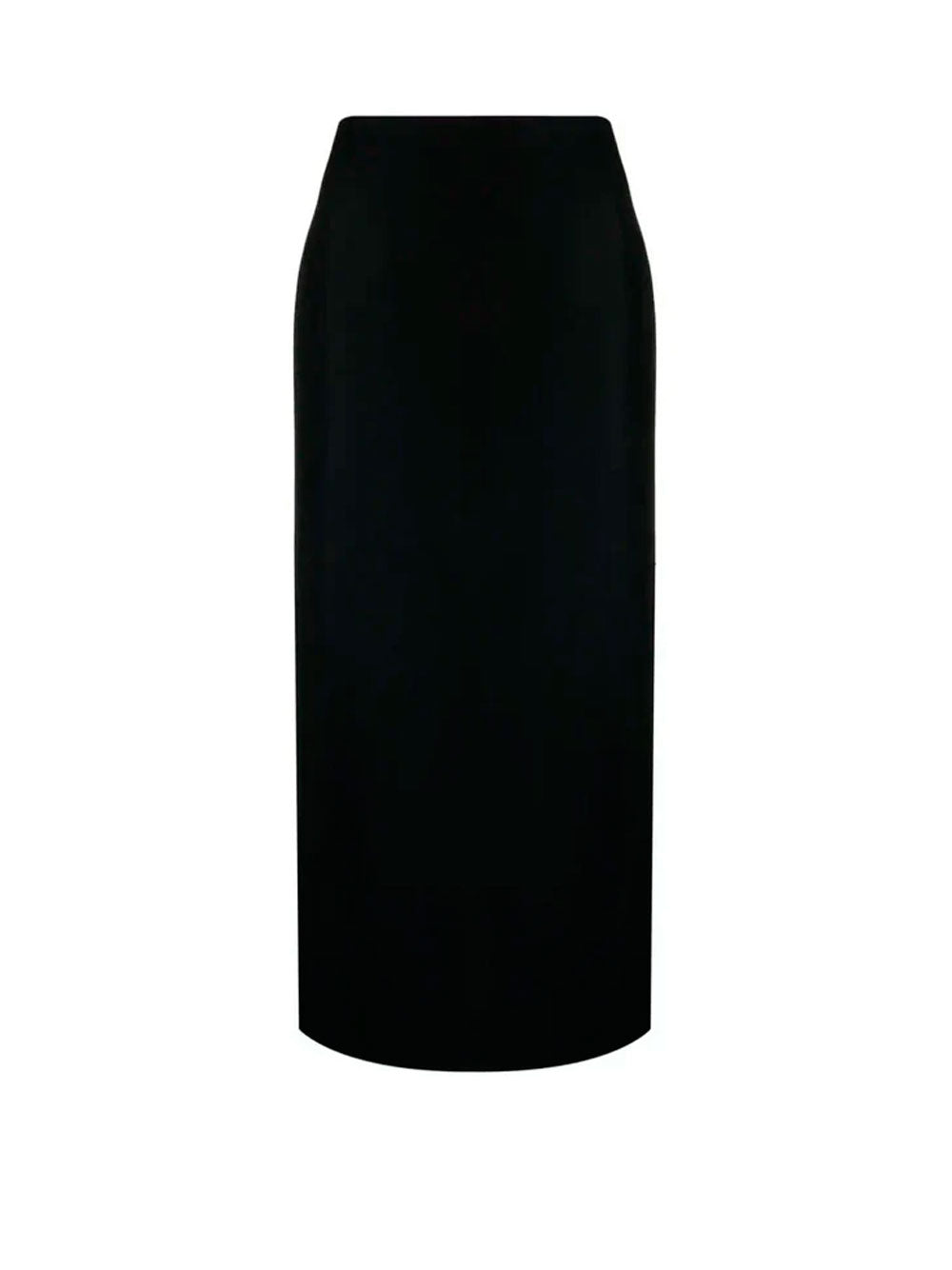 Rear-slit midi skirt