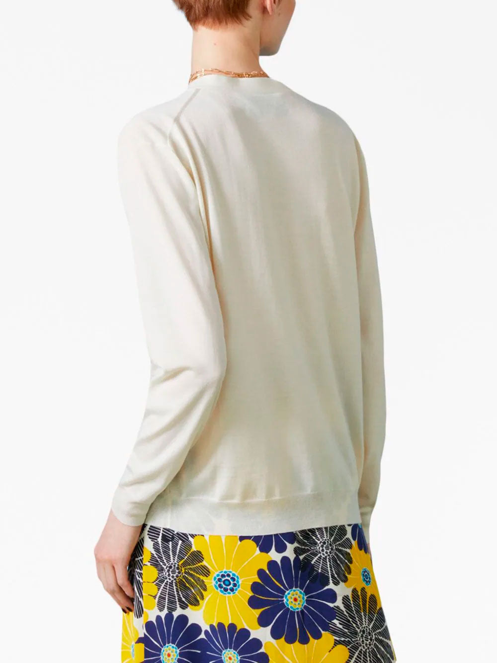 Horsebit-intarsia cardigan