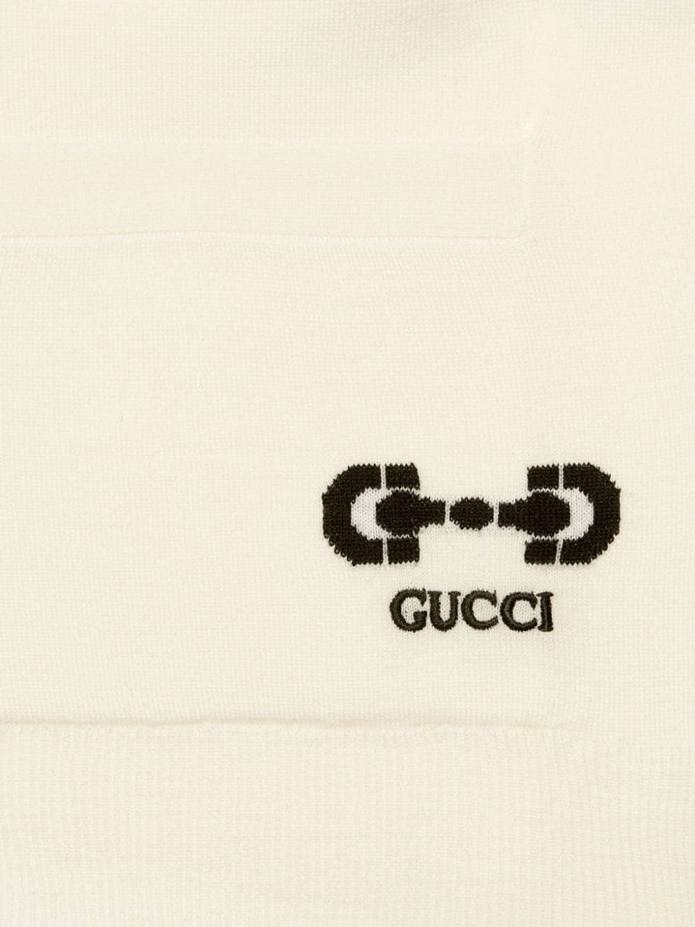 Horsebit-intarsia cardigan