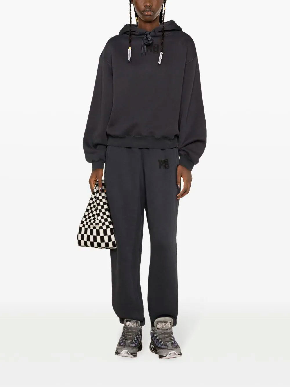 Cotton-blend track pants