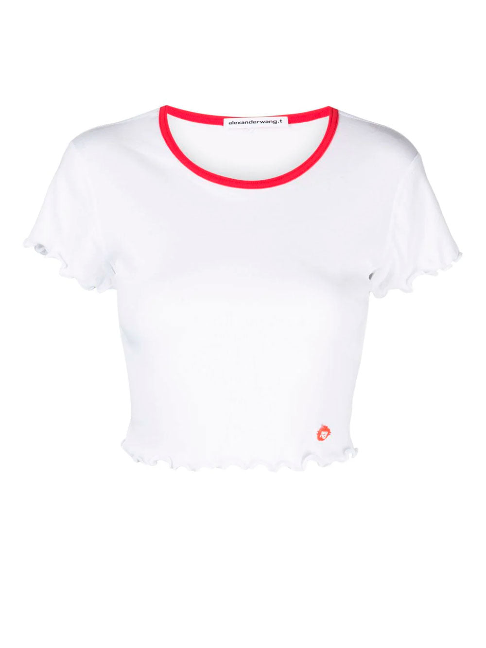 Lettuce-hem cropped T-shirt