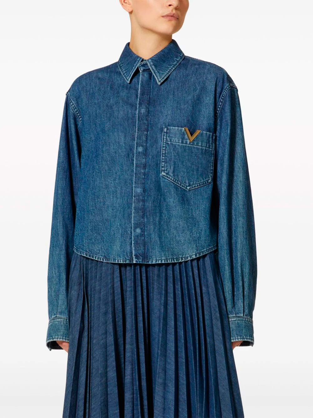 VLogo denim shirt