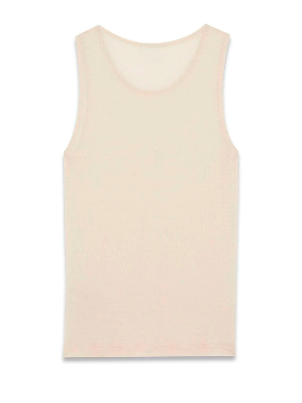 Logo-embroidered wool tank top