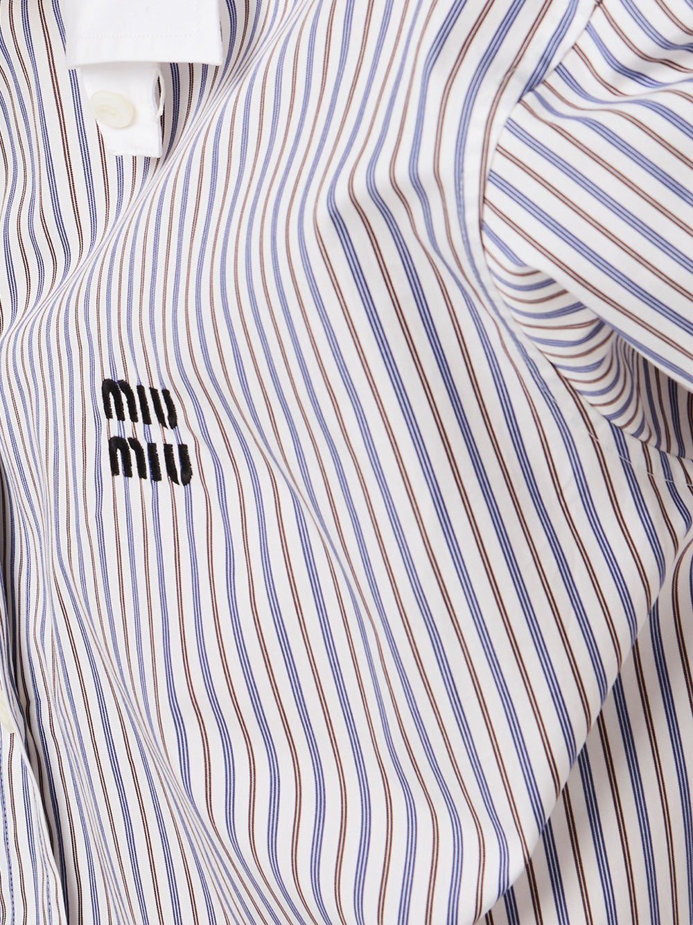 Striped poplin shirt