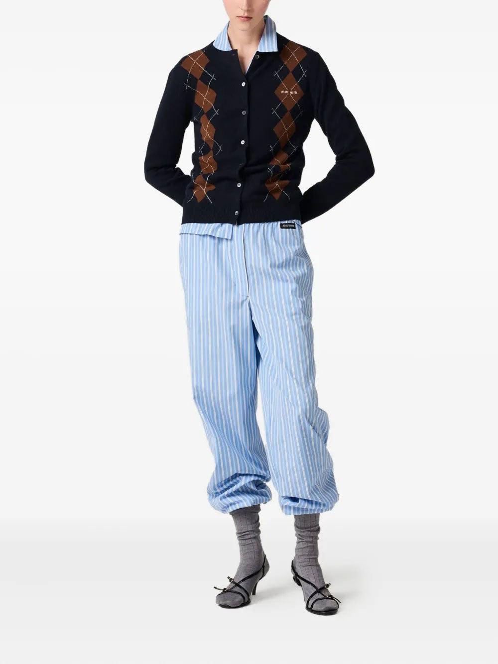 Argyle cashmere cardigan