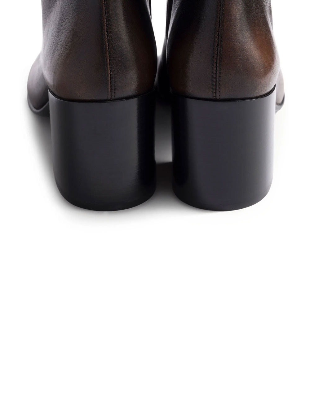 Fumé leather ankle boots