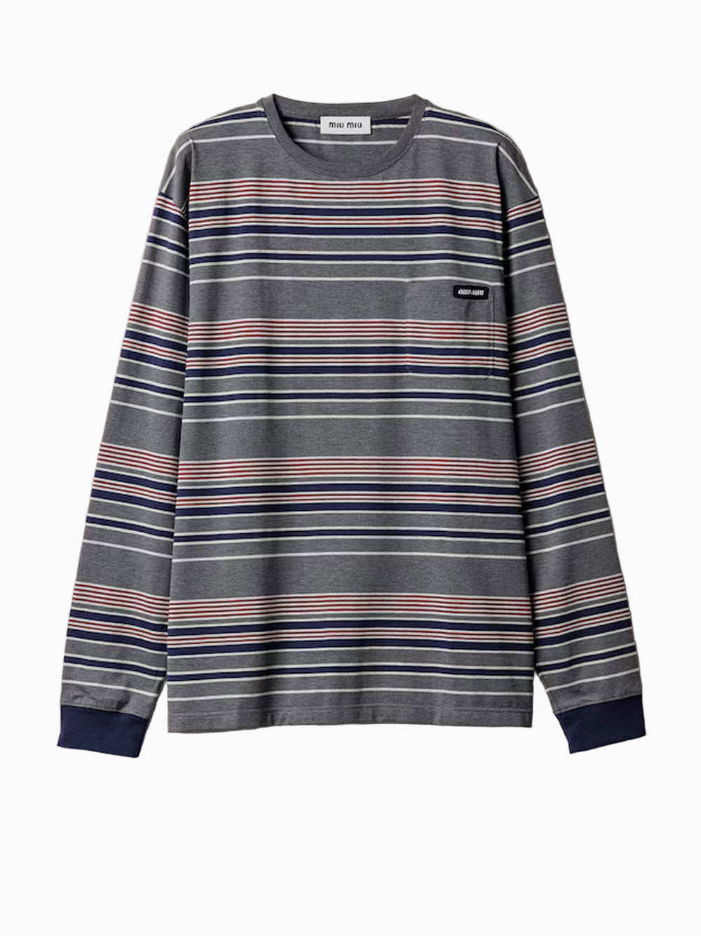 Striped jersey t-shirt | Miu Miu | OTTODISANPIETRO