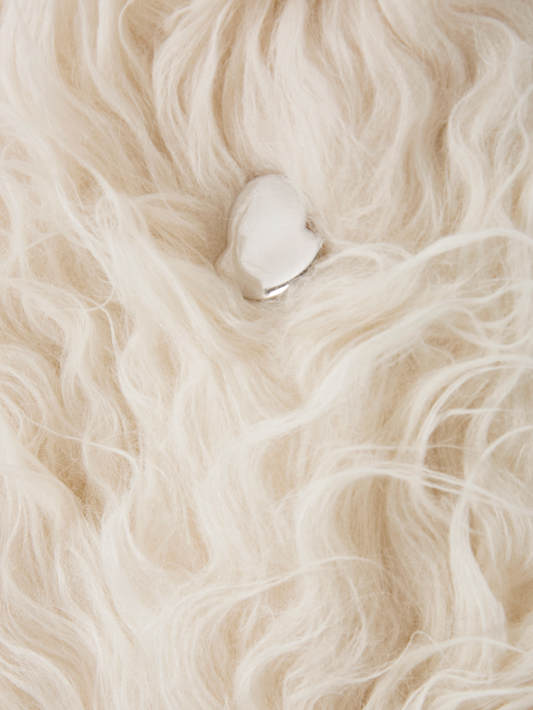 Textured wool midi skirt