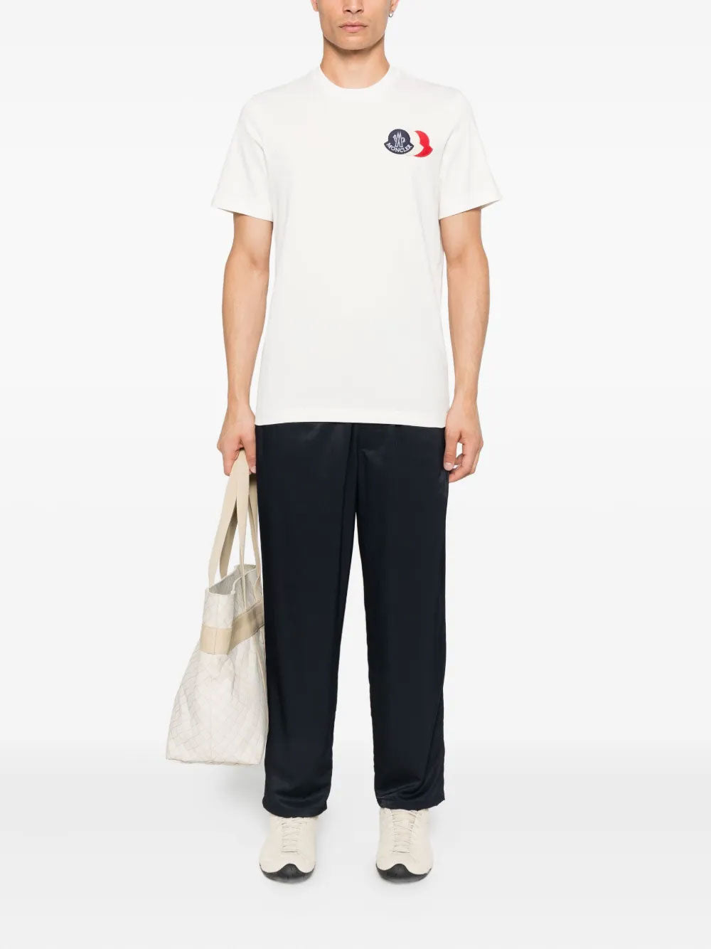 Embroidered Tricolour logo t-shirt