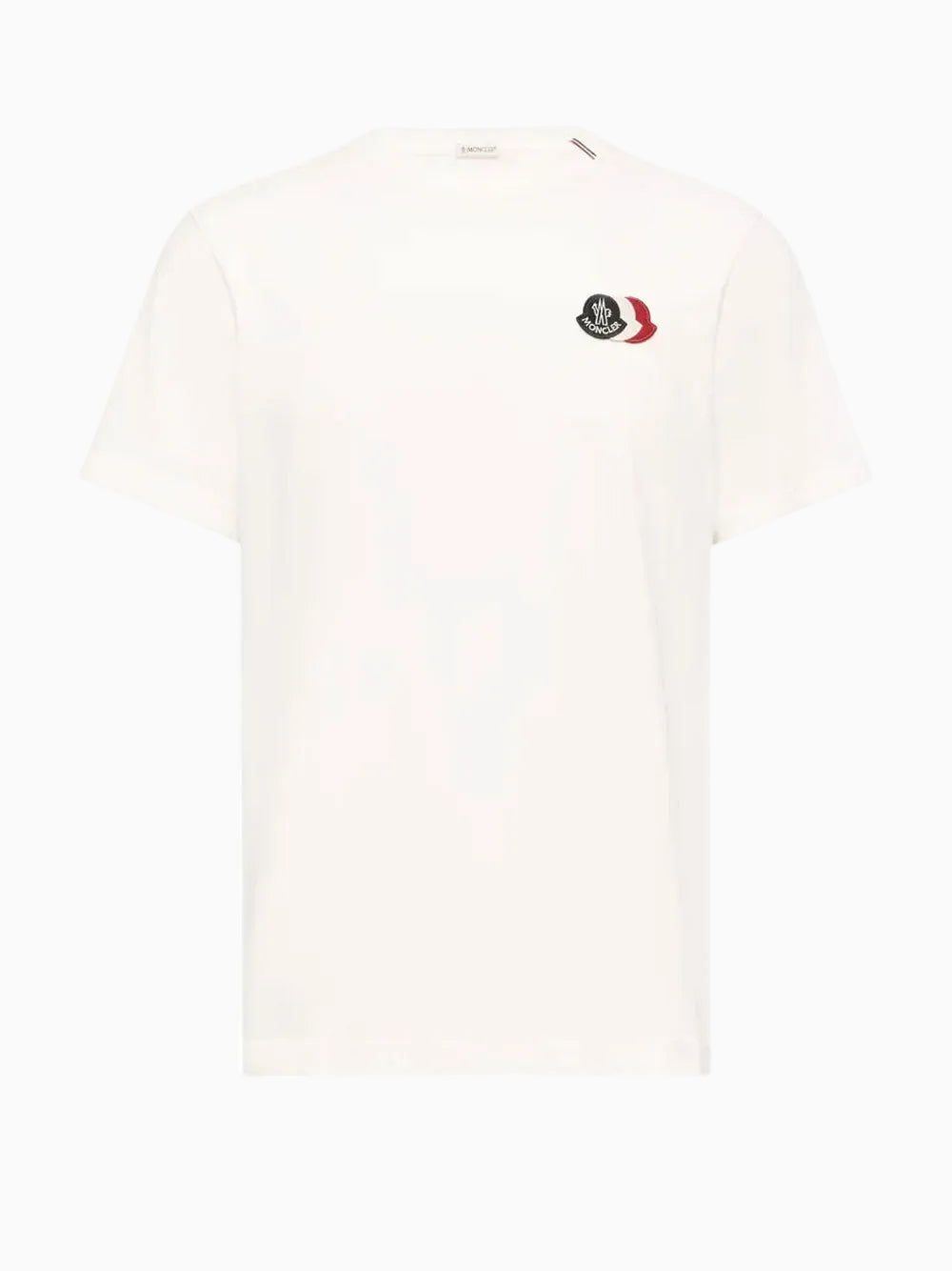 MONCLER Tシャツ ホワイト/レッド Logo-patch t-shirt | Moncler | OTTODISANPIETRO