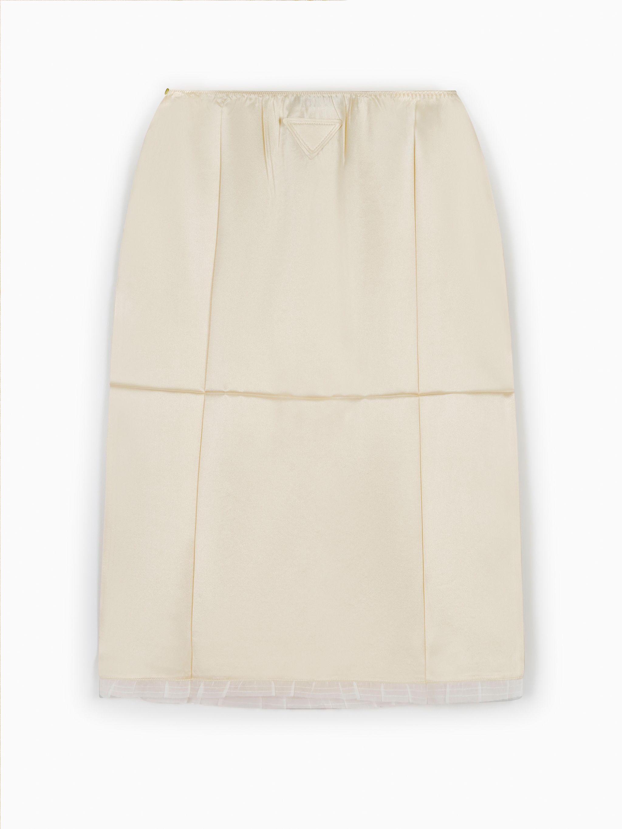 Crepe satin flared skirt