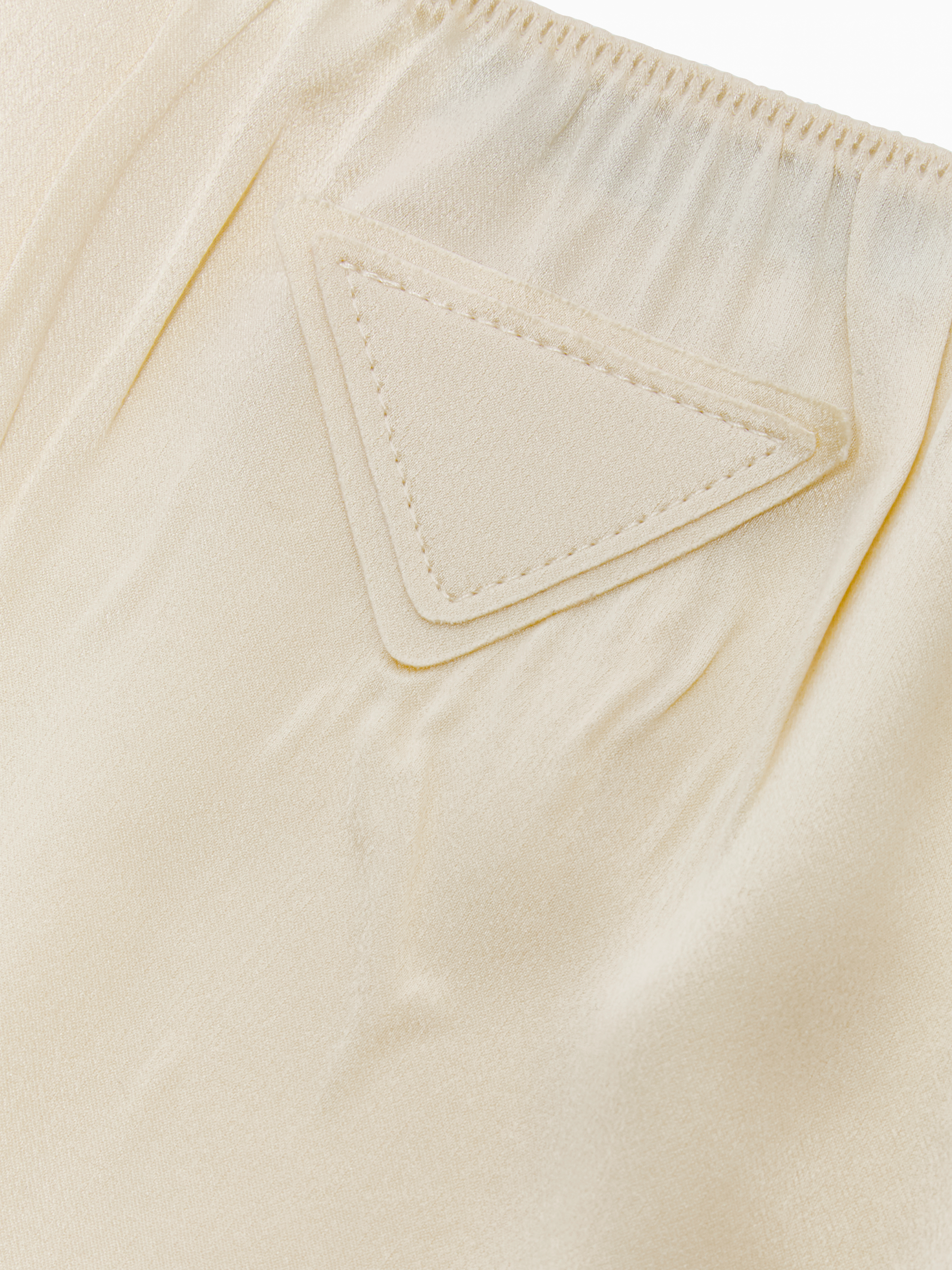 Crepe satin flared skirt