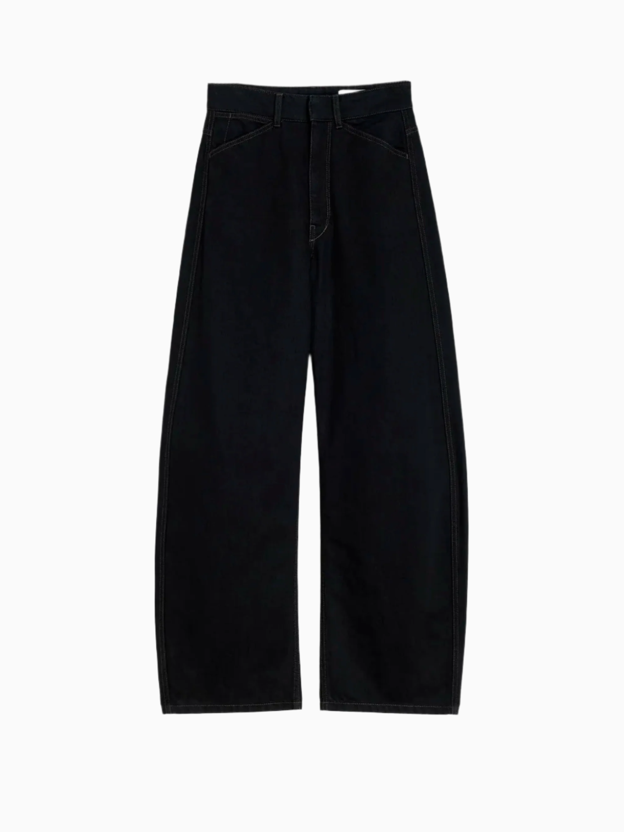 High waisted curved jeans