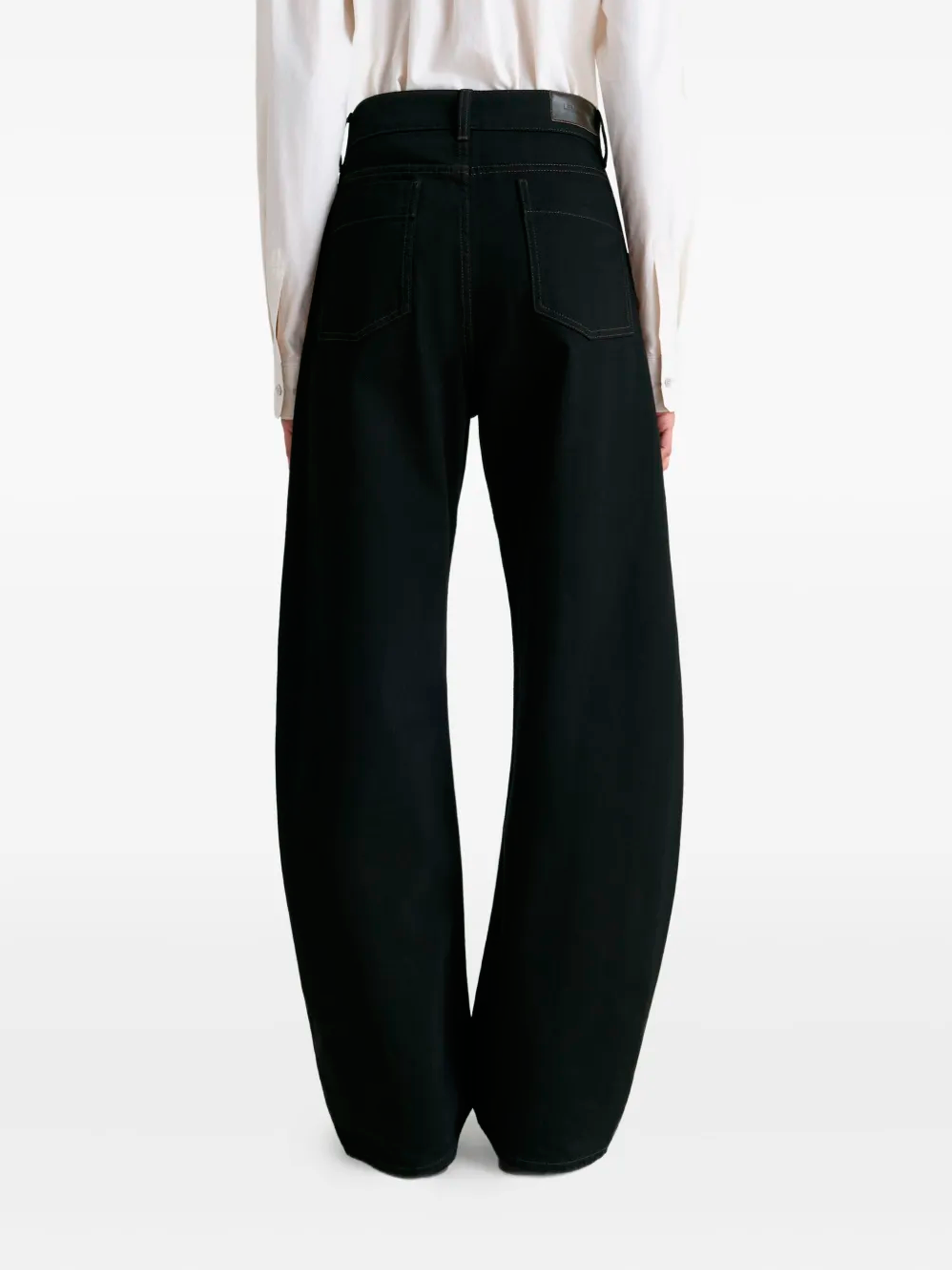 High waisted curved jeans