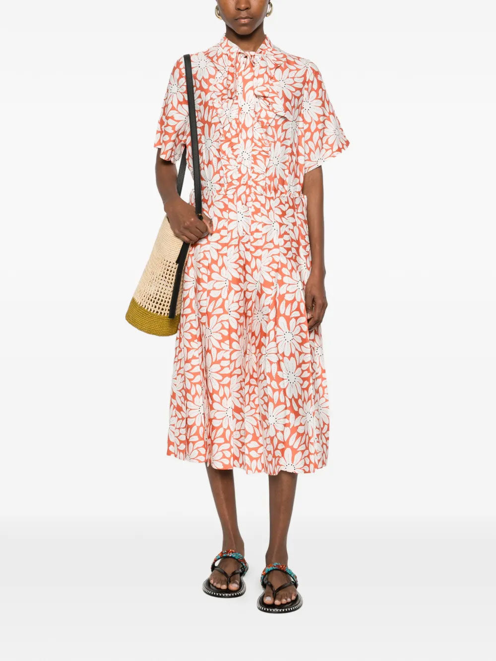 Floral-pattern dress