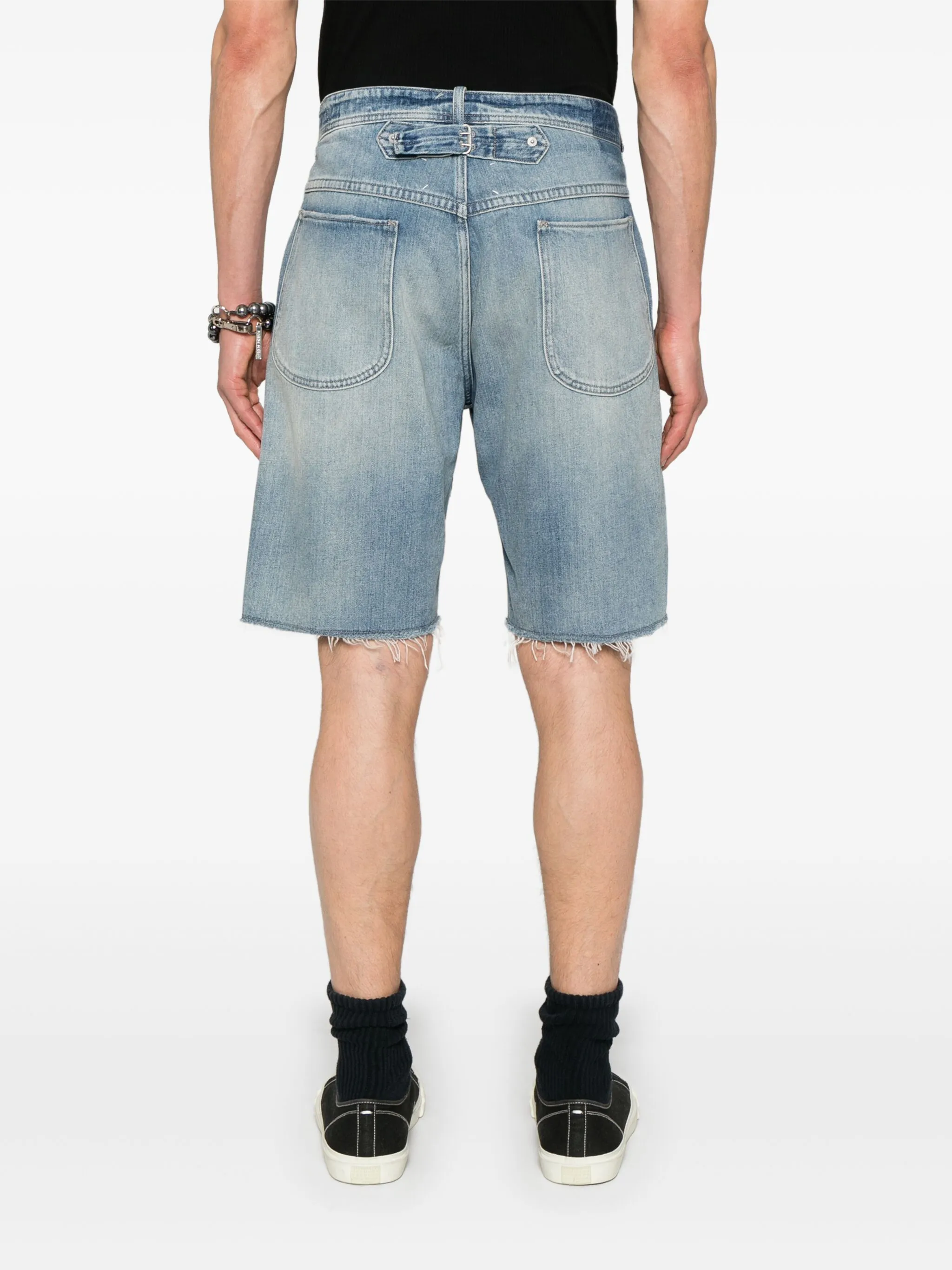 Cut-off denim shorts