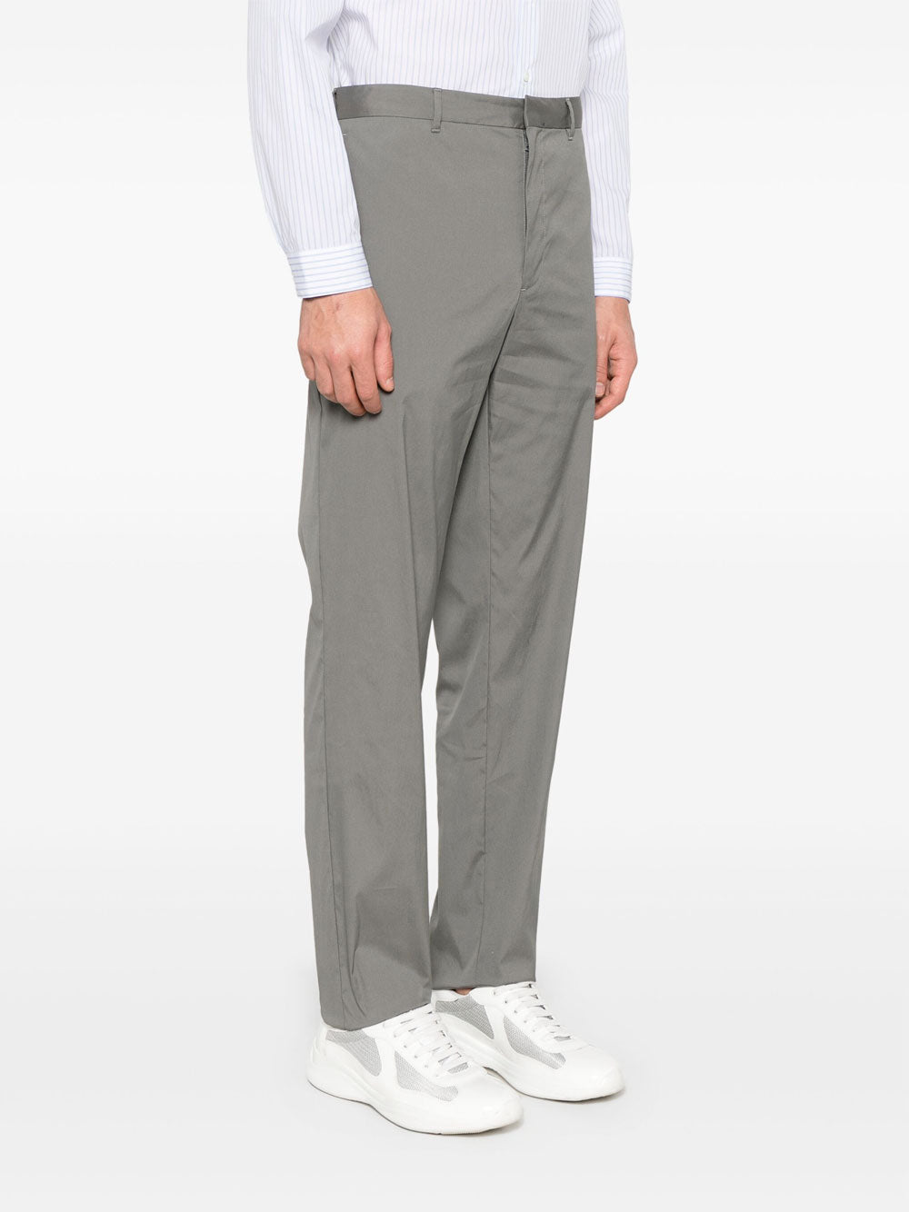 Poplin stretch trousers