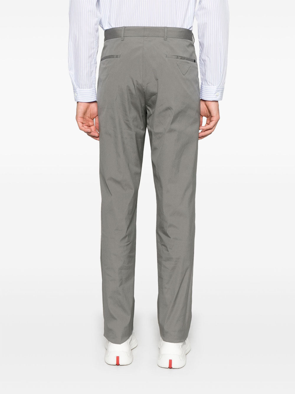 Poplin stretch trousers