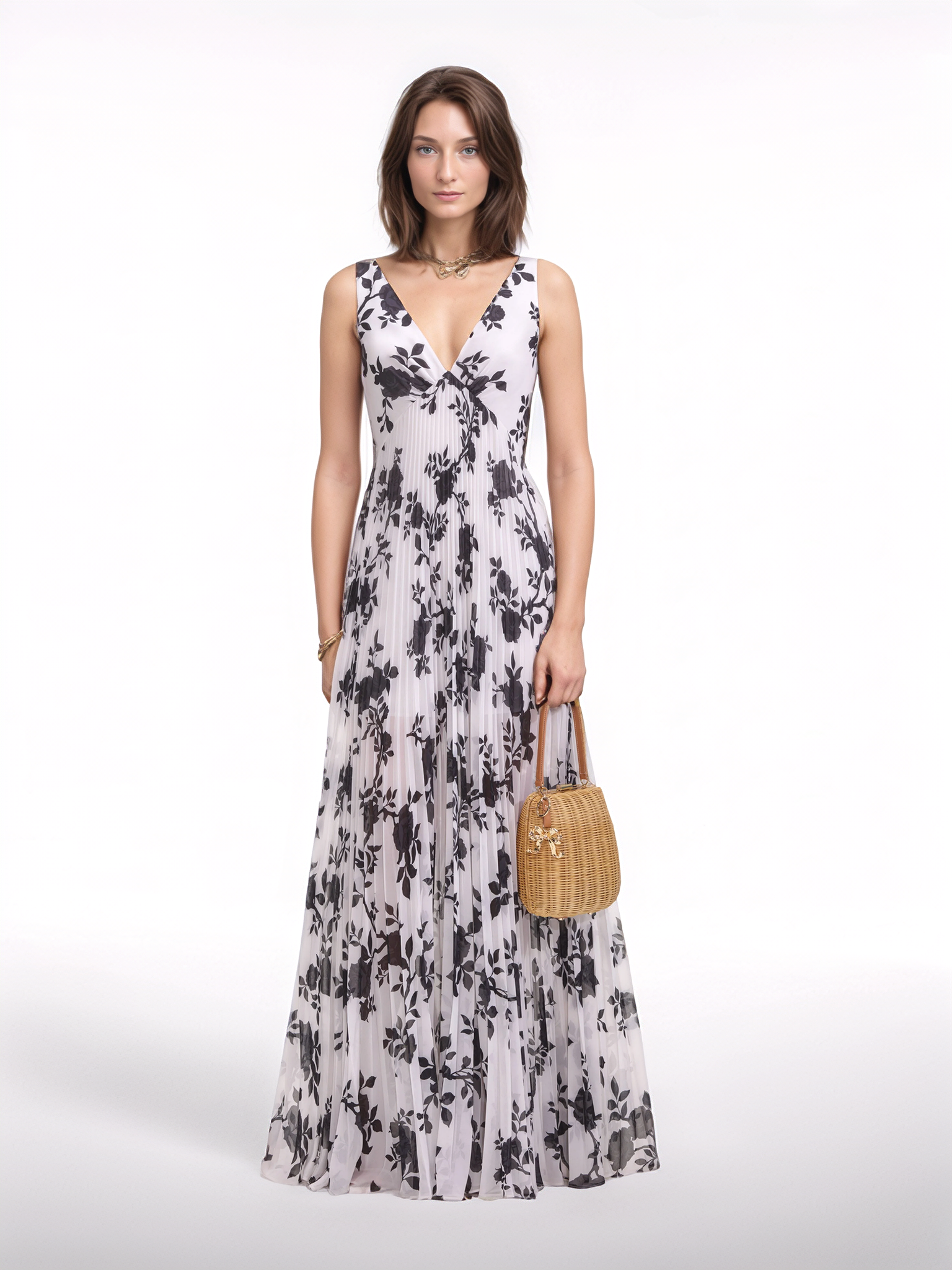 Floral print maxi dress
