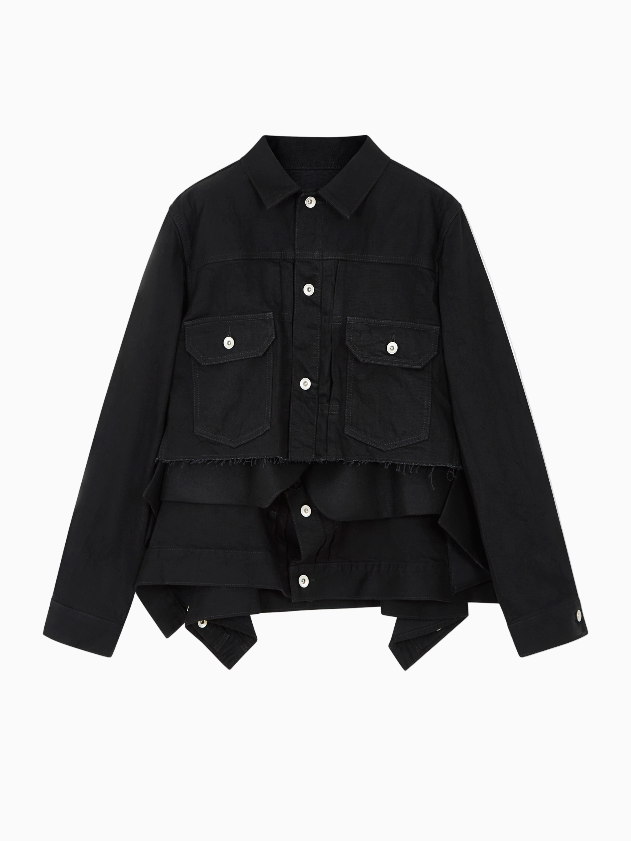 Layered denim jacket