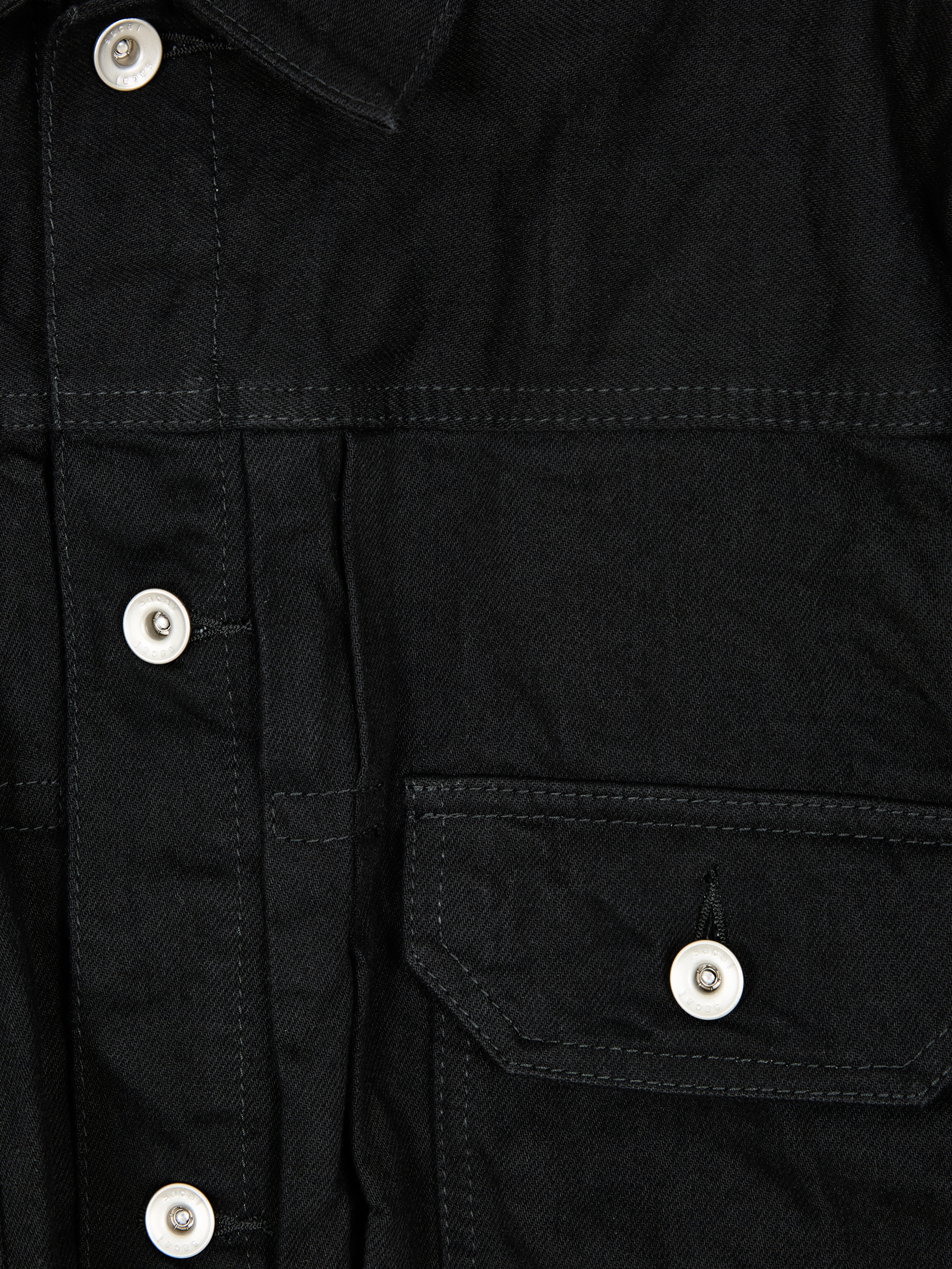 Layered denim jacket