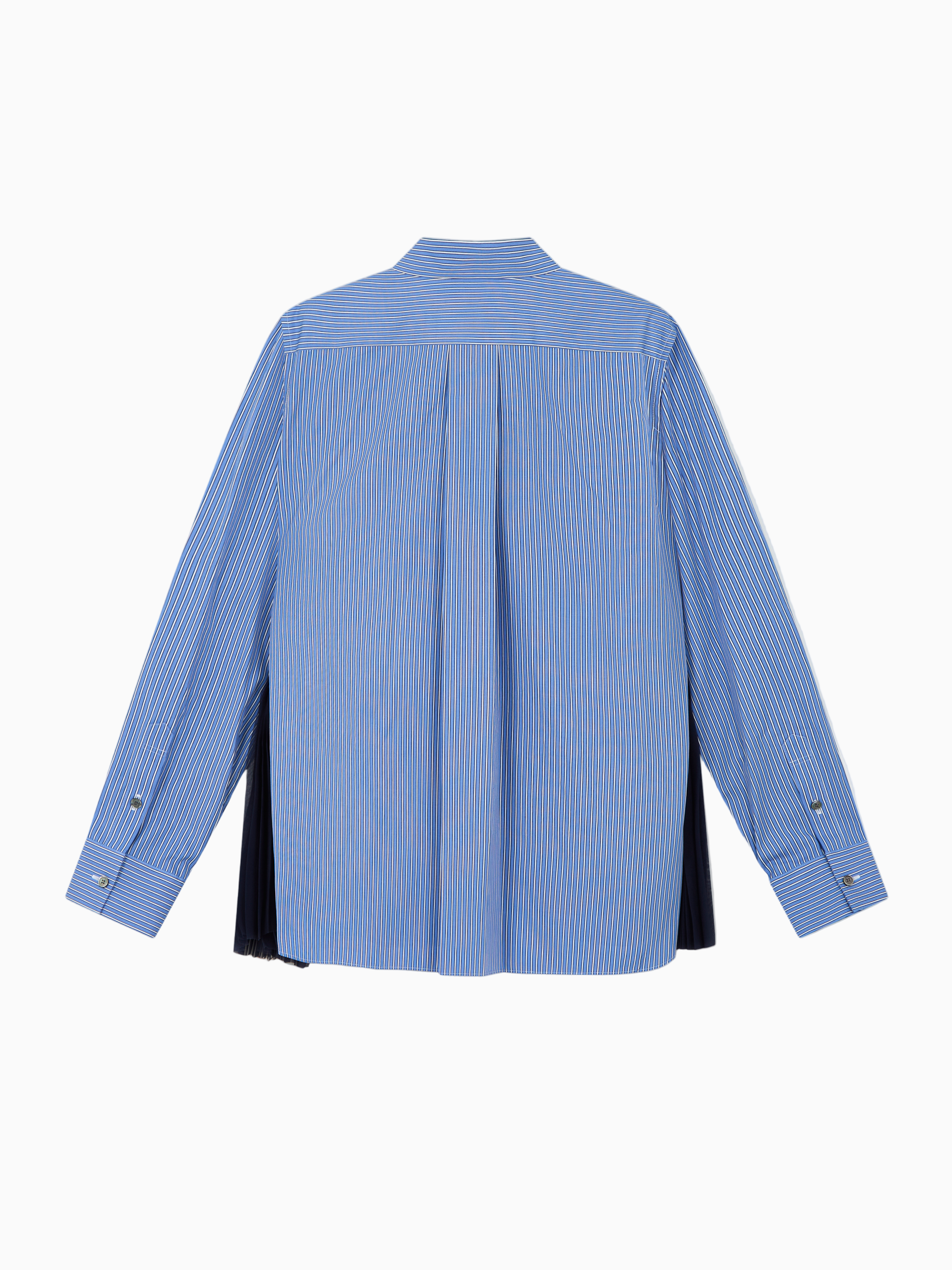 Poplin pleated shirt