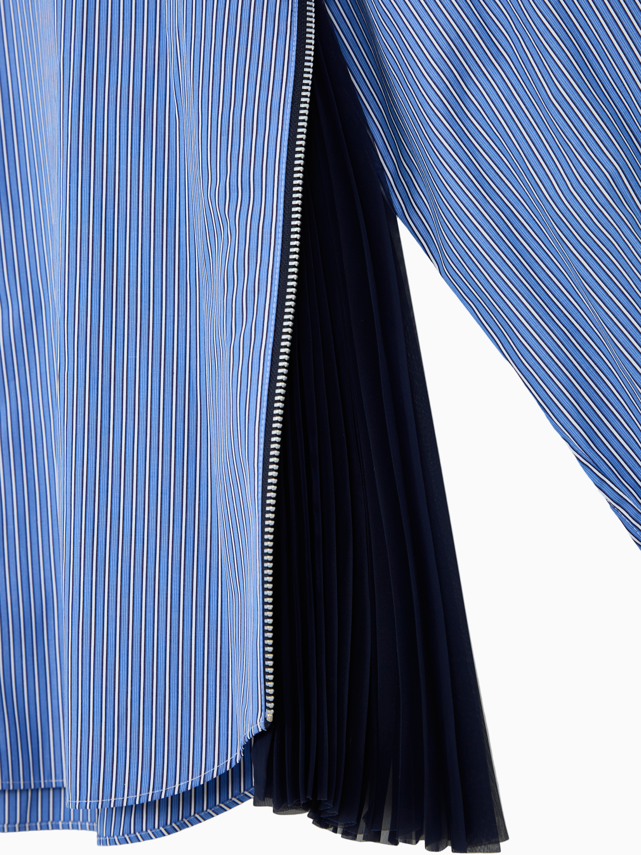 Poplin pleated shirt