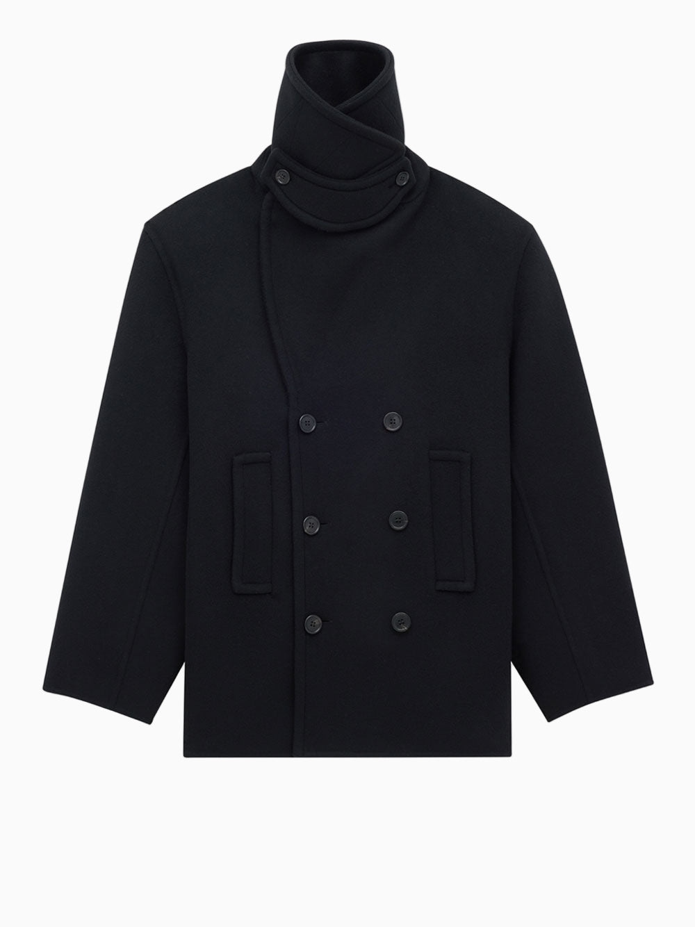 Double-breasted peacoat